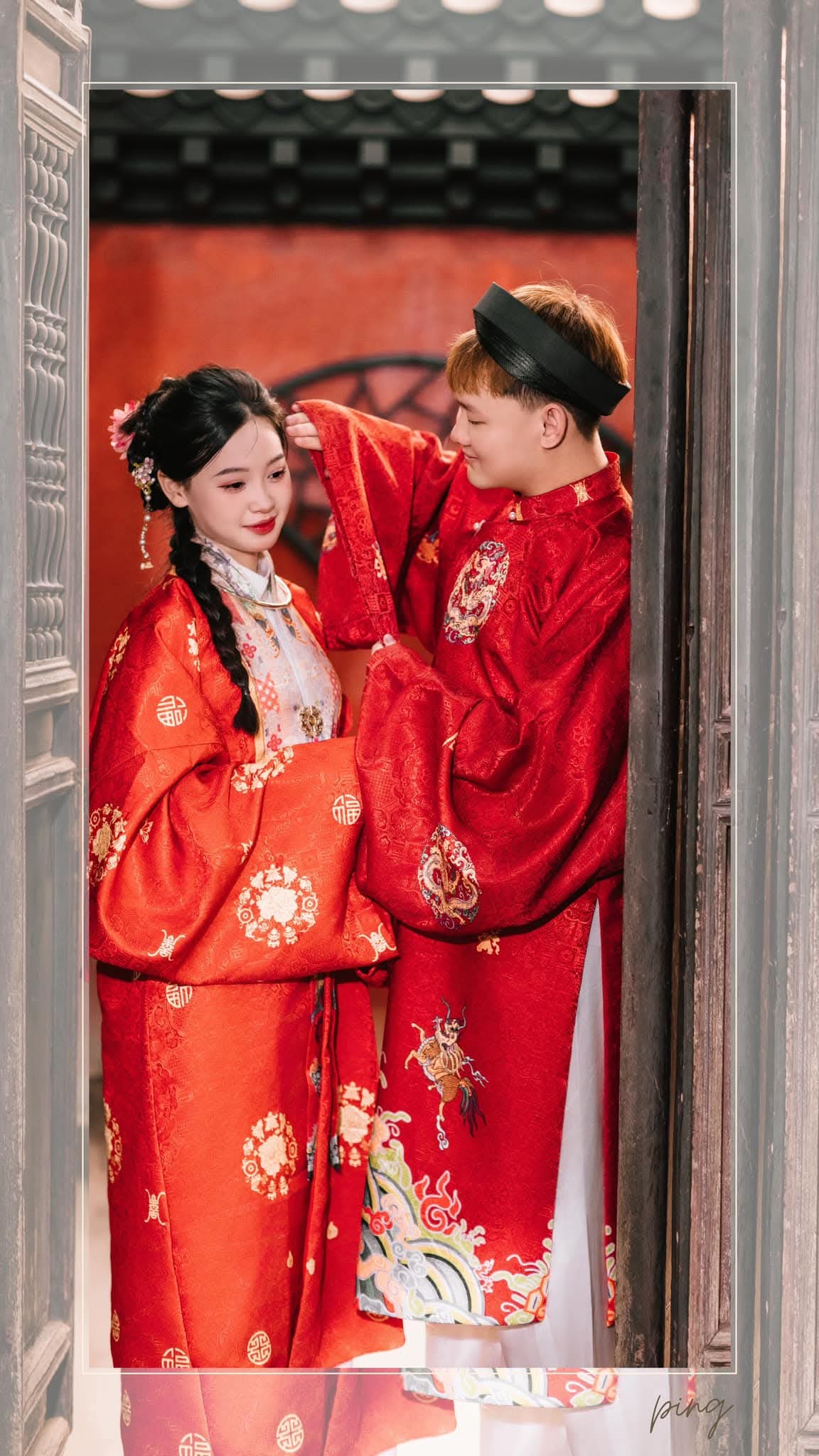 Áo tấc/ngũ thân nam chụp couple NAM01