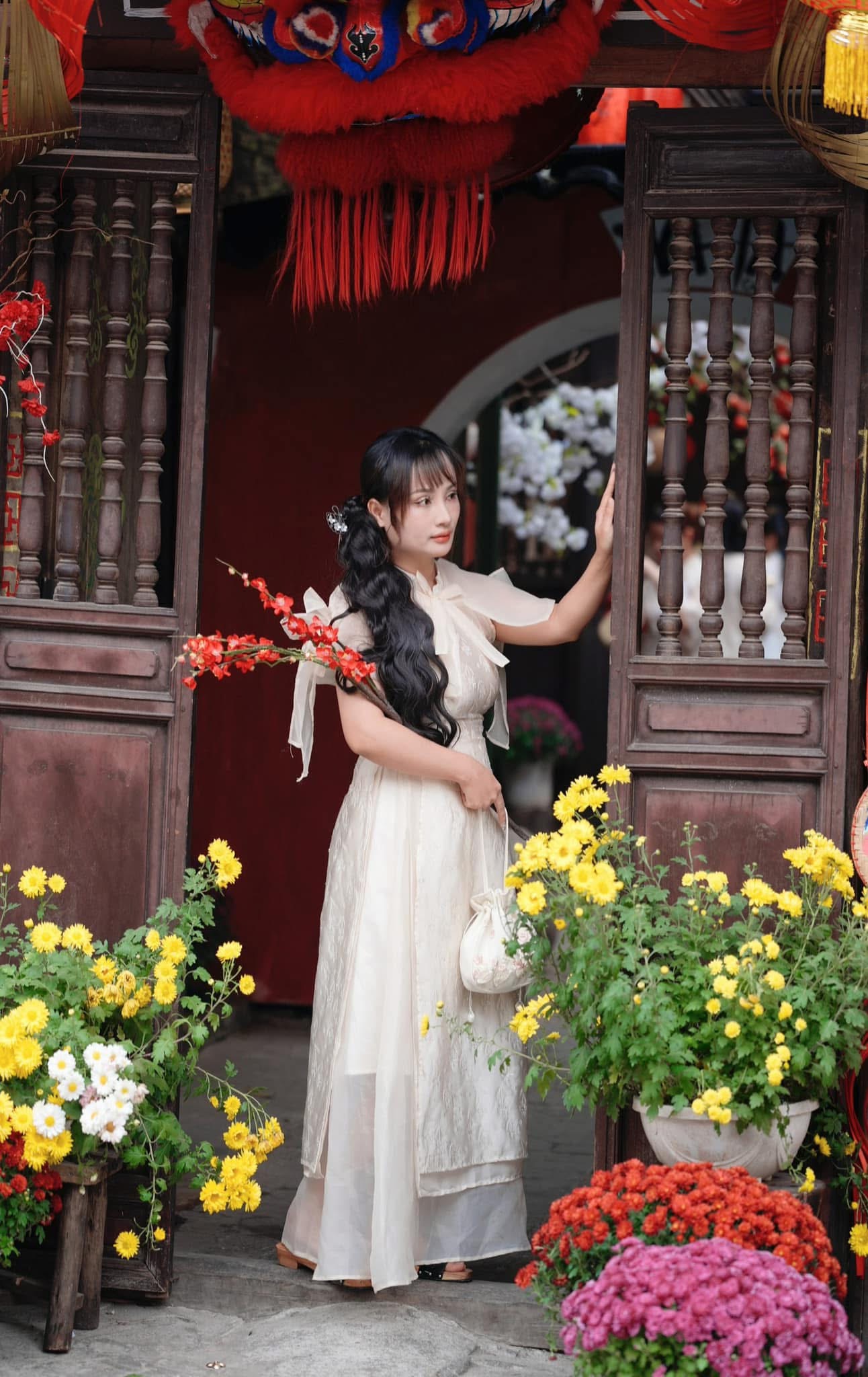 Áo Dài kem nơ