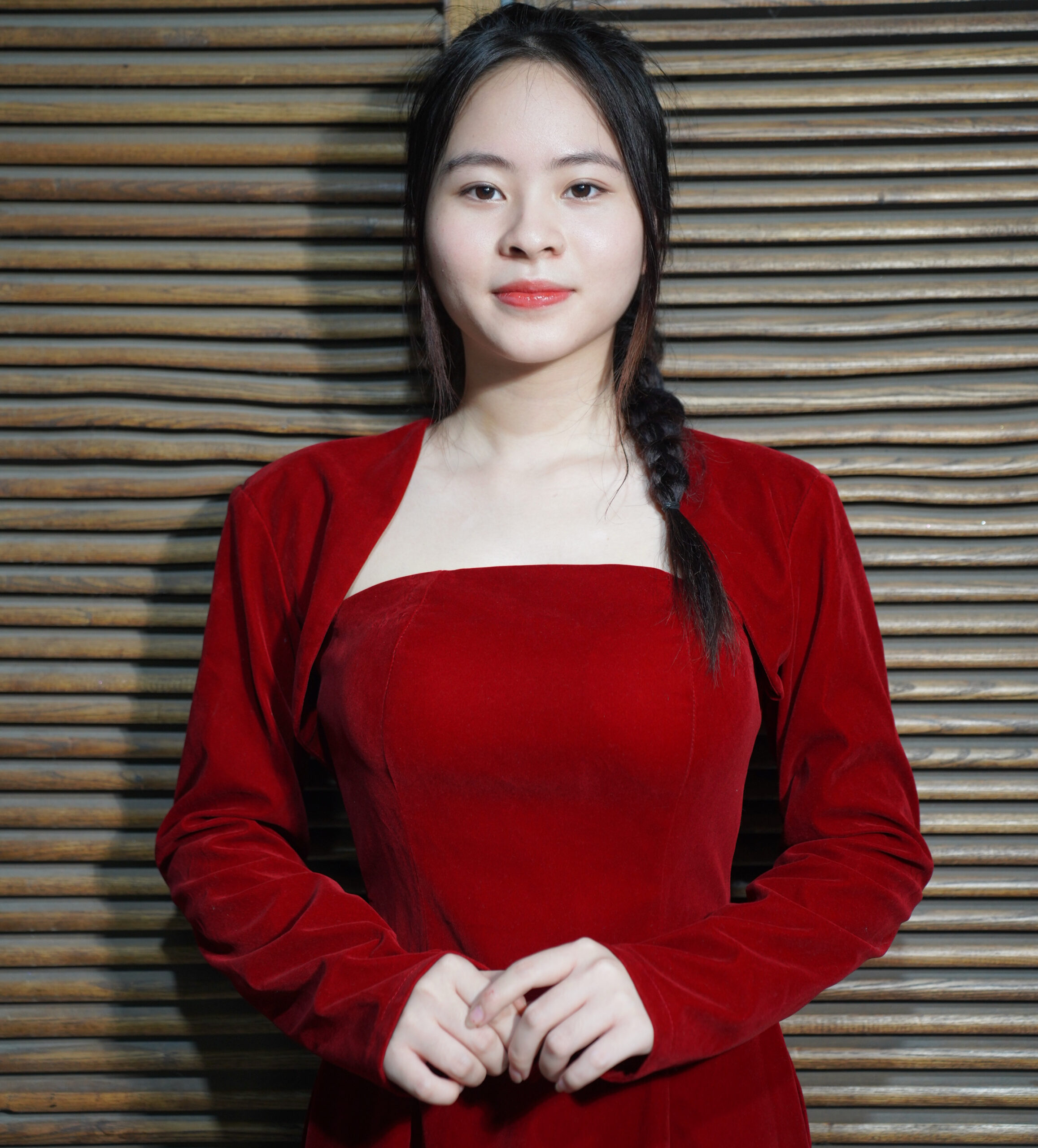 Set nhung cúp ngực phối tay dài
