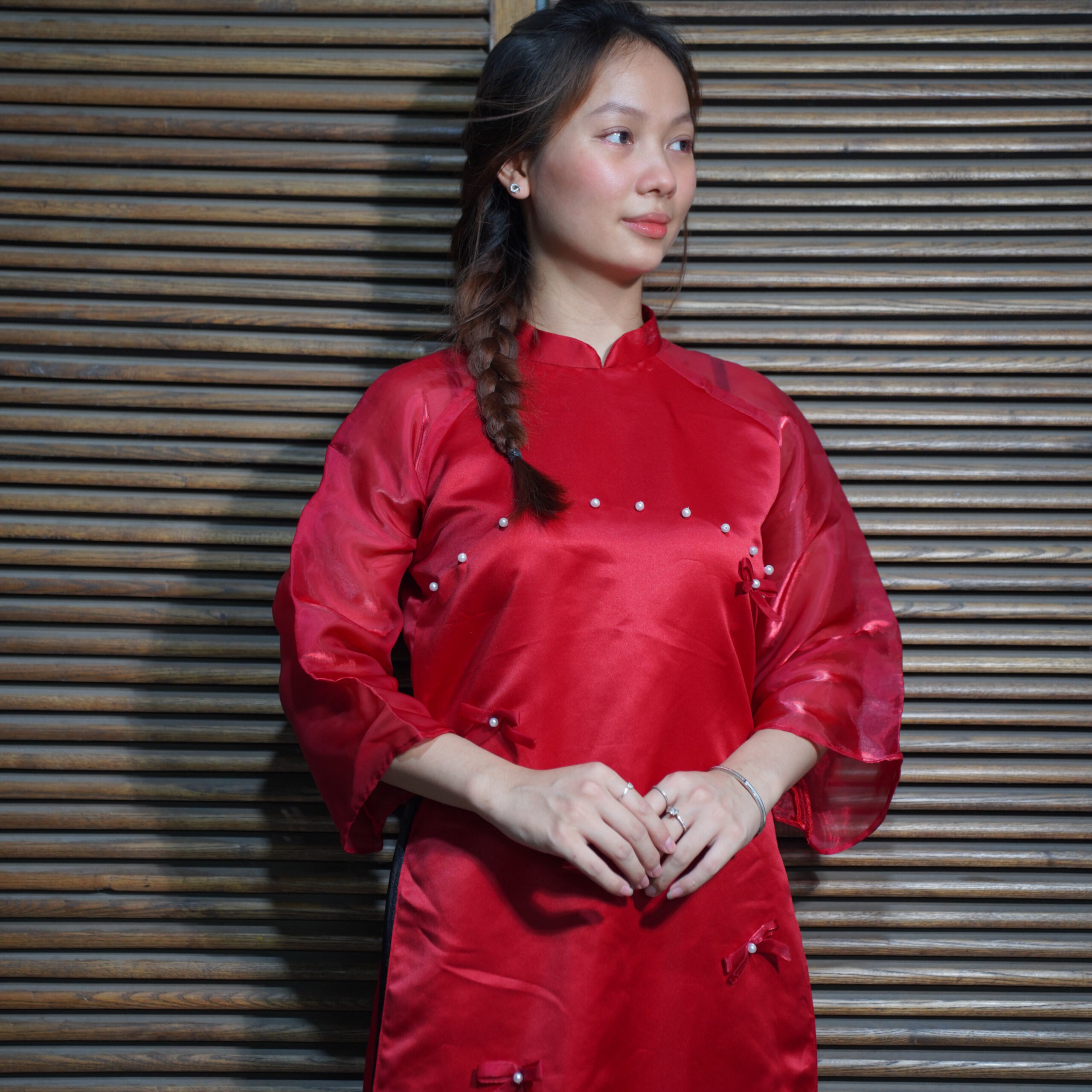 Áo Dài nơ ngọc