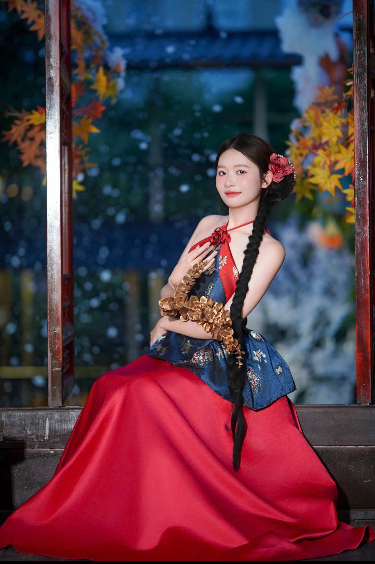 Yếm xanh đỏ sang trọng (combo99-799)