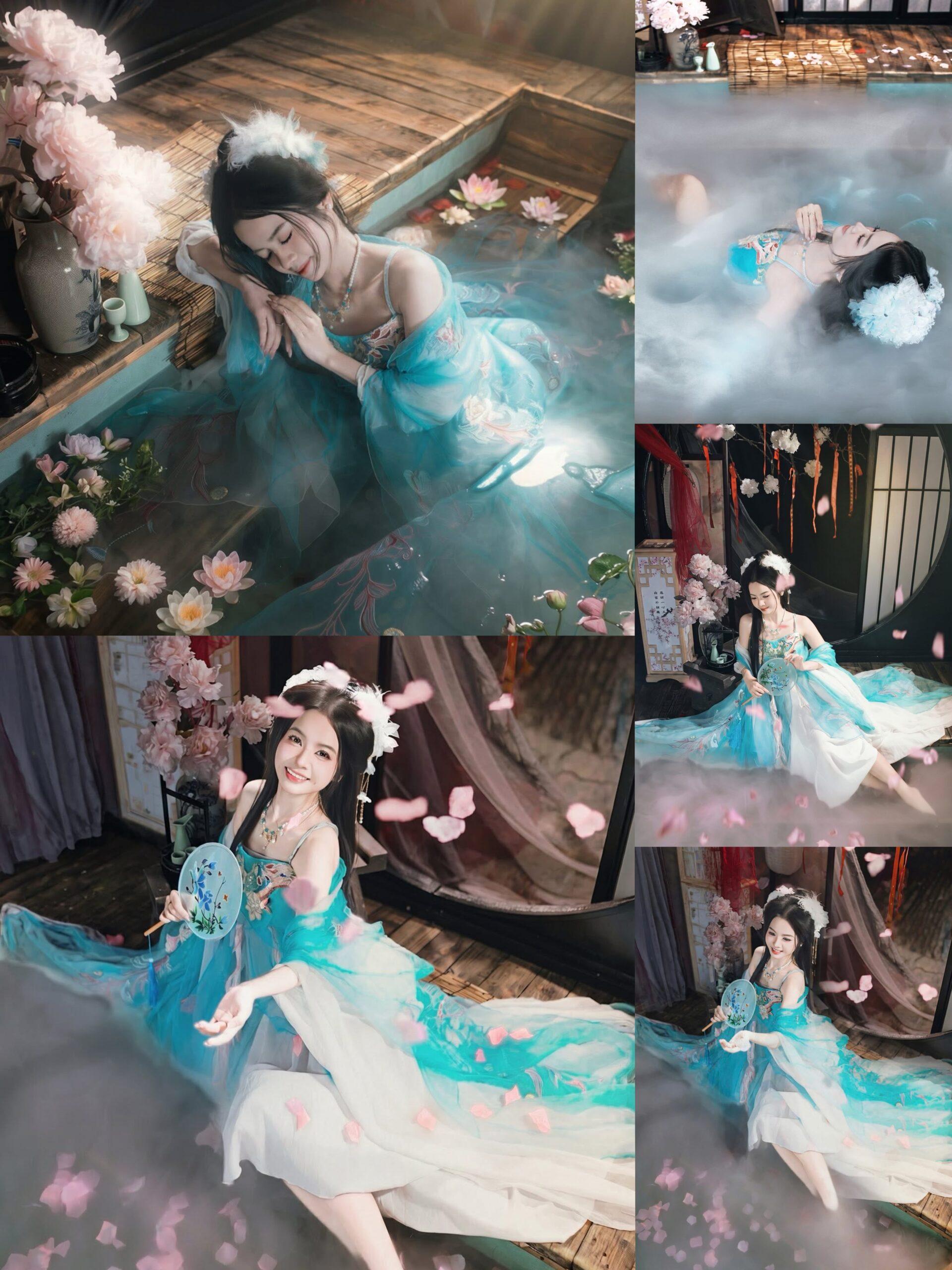 Concept tắm tiên xanh dương